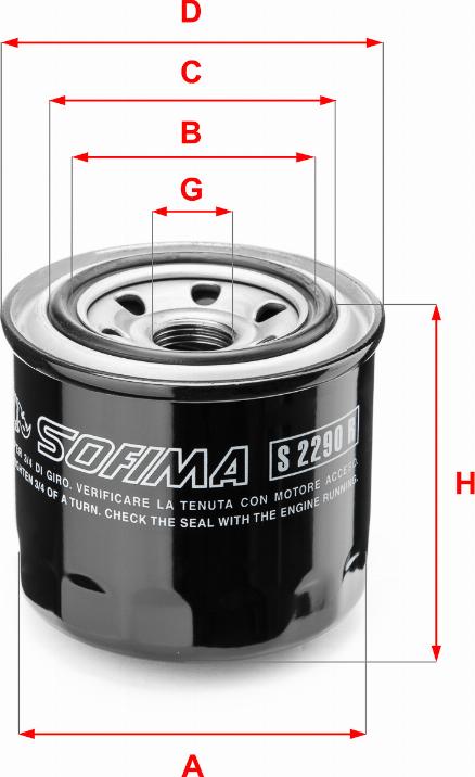 Sofima S 2290 R - Масляный фильтр autosila-amz.com
