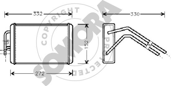 Somora 094350A - Теплообменник, отопление салона autosila-amz.com