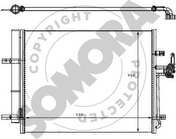 Somora 095460 - Конденсатор кондиционера autosila-amz.com