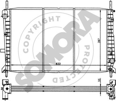 Somora 095042 - Радиатор, охлаждение двигателя autosila-amz.com