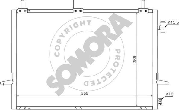 Somora 095160D - Конденсатор кондиционера autosila-amz.com