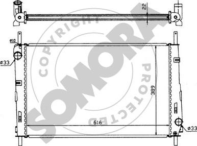 Somora 095240 - Радиатор, охлаждение двигателя autosila-amz.com