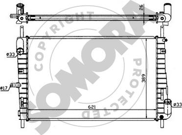 Somora 095241 - Радиатор, охлаждение двигателя autosila-amz.com