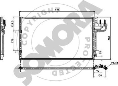 Somora 093660 - Конденсатор кондиционера autosila-amz.com