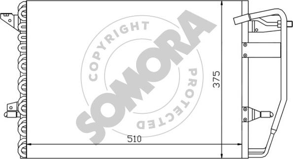 Somora 093160 - Конденсатор кондиционера autosila-amz.com