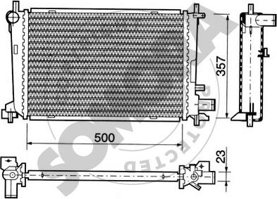 Somora 092342 - Радиатор, охлаждение двигателя autosila-amz.com