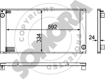 Somora 040140A - Радиатор, охлаждение двигателя autosila-amz.com