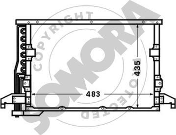 Somora 040360B - Конденсатор кондиционера autosila-amz.com