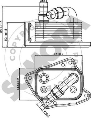 Somora 040765 - Масляный радиатор, двигательное масло autosila-amz.com