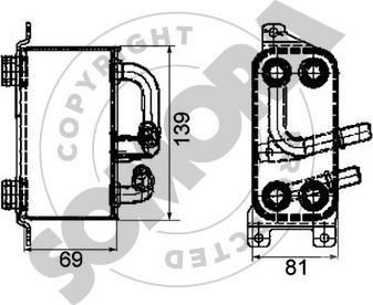 Somora 041366 - Масляный радиатор, автоматическая коробка передач autosila-amz.com