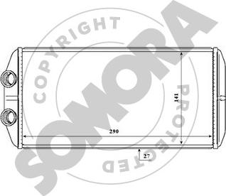 Somora 054350 - Теплообменник, отопление салона autosila-amz.com