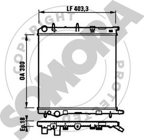 Somora 050440 - Радиатор, охлаждение двигателя autosila-amz.com