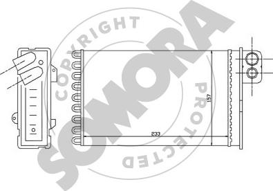 Somora 052350 - Теплообменник, отопление салона autosila-amz.com