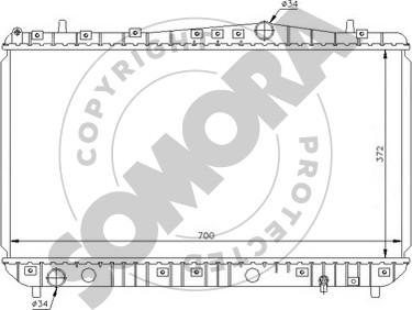 Somora 064040 - Радиатор, охлаждение двигателя autosila-amz.com