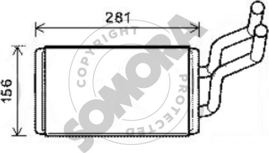 Somora 067050 - Теплообменник, отопление салона autosila-amz.com