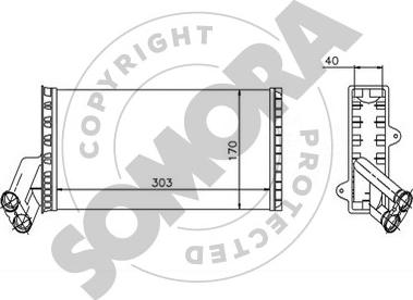 Somora 085050 - Теплообменник, отопление салона autosila-amz.com