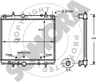 Somora 085140C - Радиатор, охлаждение двигателя autosila-amz.com