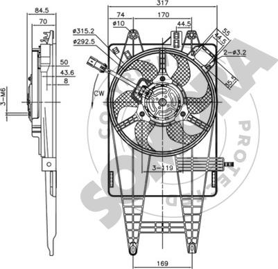 Somora 081430 - Вентилятор, охлаждение двигателя autosila-amz.com