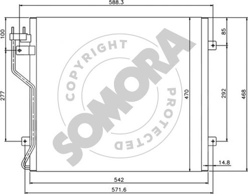 Somora 036160 - Конденсатор кондиционера autosila-amz.com