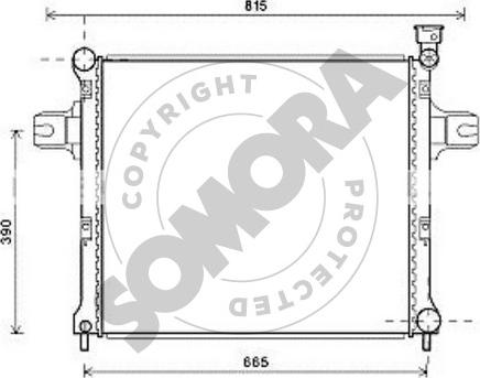 Somora 036240A - Радиатор, охлаждение двигателя autosila-amz.com