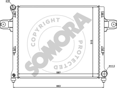 Somora 036240 - Радиатор, охлаждение двигателя autosila-amz.com