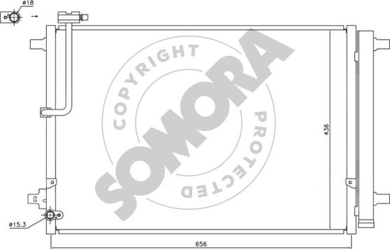 Somora 024260 - Конденсатор кондиционера autosila-amz.com