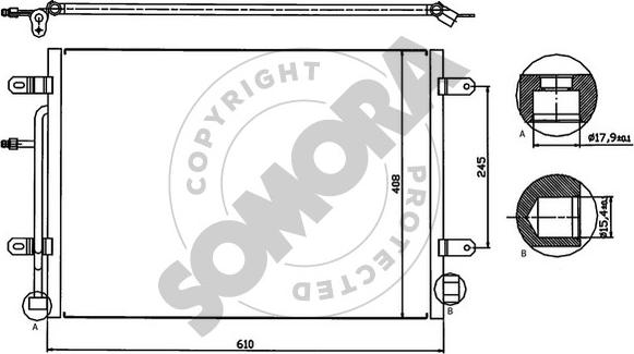 Somora 021660 - Конденсатор кондиционера autosila-amz.com