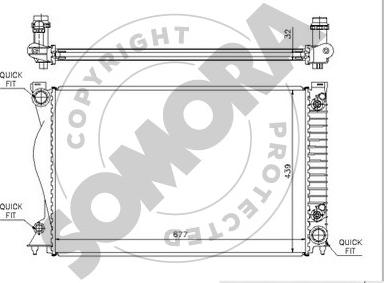 Somora 021040C - Радиатор, охлаждение двигателя autosila-amz.com