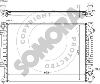 Somora 021341C - Радиатор, охлаждение двигателя autosila-amz.com