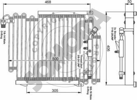 Somora 021260C - Конденсатор кондиционера autosila-amz.com