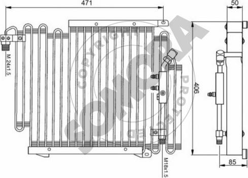 Somora 021260D - Конденсатор кондиционера autosila-amz.com