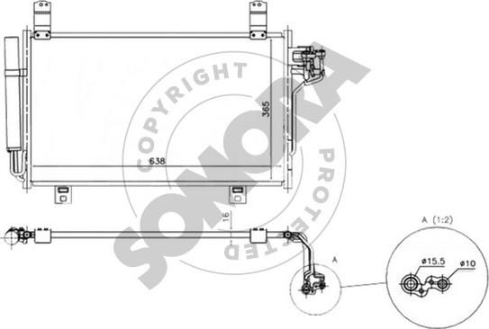 Somora 196560A - Конденсатор кондиционера autosila-amz.com