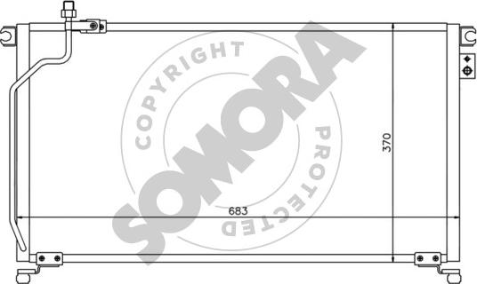 Somora 196560 - Конденсатор кондиционера autosila-amz.com