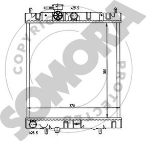 Somora 190840 - Радиатор, охлаждение двигателя autosila-amz.com