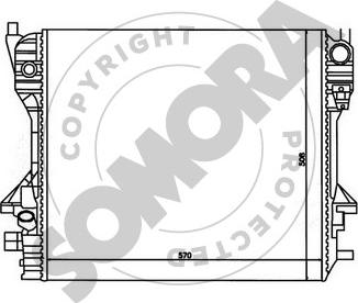 Somora 155040A - Радиатор, охлаждение двигателя autosila-amz.com
