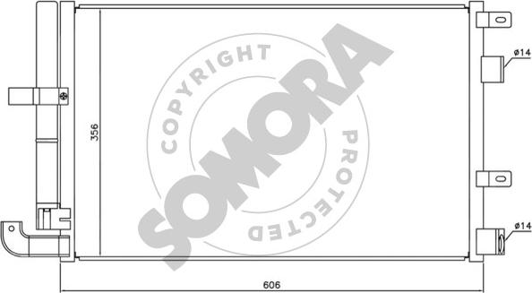 Somora 158060 - Конденсатор кондиционера autosila-amz.com