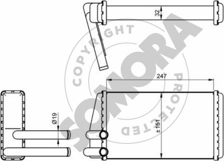 Somora 153050A - Теплообменник, отопление салона autosila-amz.com