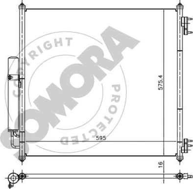 Somora 152560 - Конденсатор кондиционера autosila-amz.com