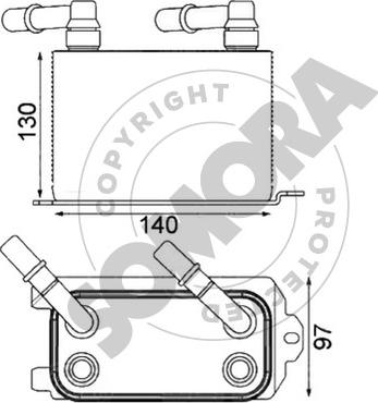 Somora 152366B - Масляный радиатор, автоматическая коробка передач autosila-amz.com
