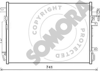 Somora 152360A - Конденсатор кондиционера autosila-amz.com