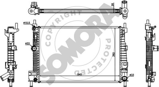 Somora 162940 - Радиатор, охлаждение двигателя autosila-amz.com