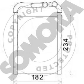 Somora 116150A - Теплообменник, отопление салона autosila-amz.com