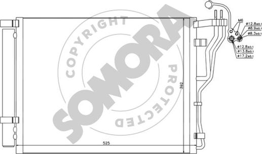 Somora 117260 - Конденсатор кондиционера autosila-amz.com