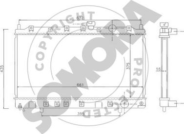 Somora 185140A - Радиатор, охлаждение двигателя autosila-amz.com