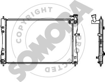 Somora 181240A - Радиатор, охлаждение двигателя autosila-amz.com