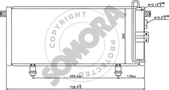 Somora 183360D - Конденсатор кондиционера autosila-amz.com