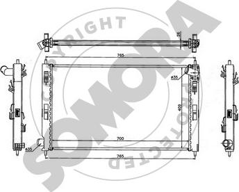 Somora 182440A - Радиатор, охлаждение двигателя autosila-amz.com