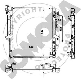 Somora 187140C - Радиатор, охлаждение двигателя autosila-amz.com