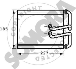 Somora 136550 - Теплообменник, отопление салона autosila-amz.com