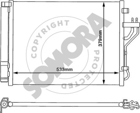 Somora 136660 - Конденсатор кондиционера autosila-amz.com